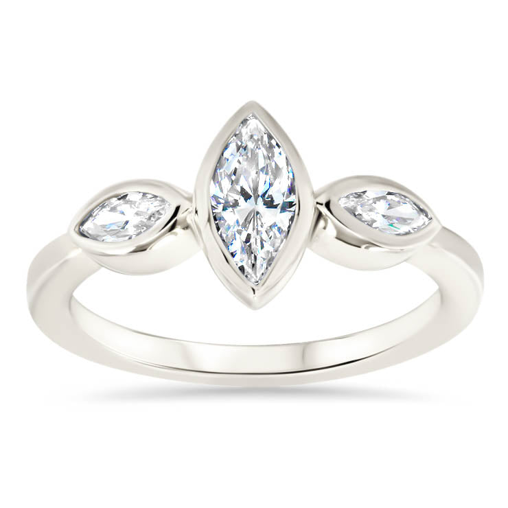 Marquise cut clearance moissanite rings