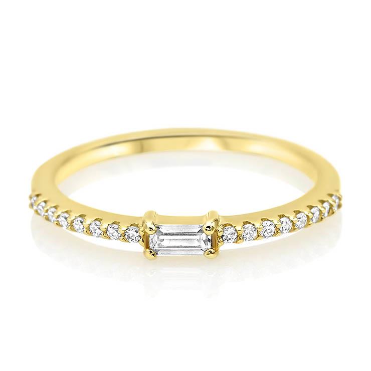 Single Baguette Diamond Band