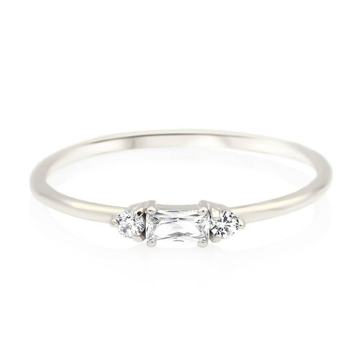 Dainty Three Diamond Band