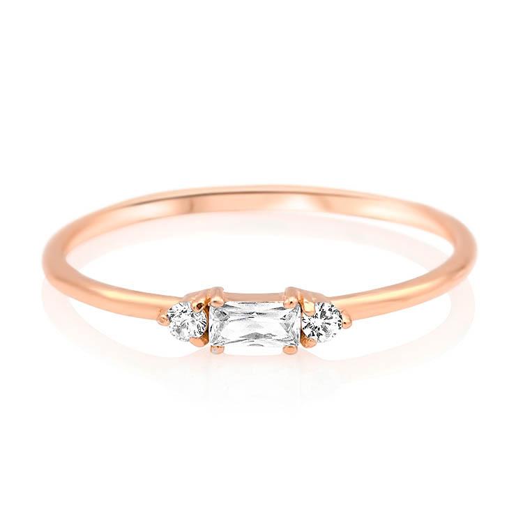 Dainty Three Diamond Band