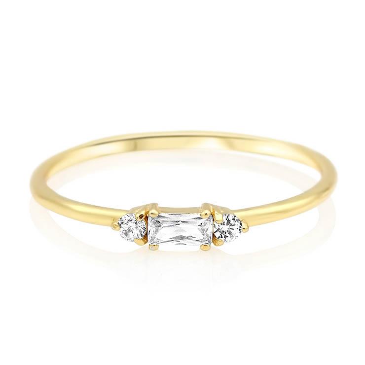 Dainty Three Diamond Band