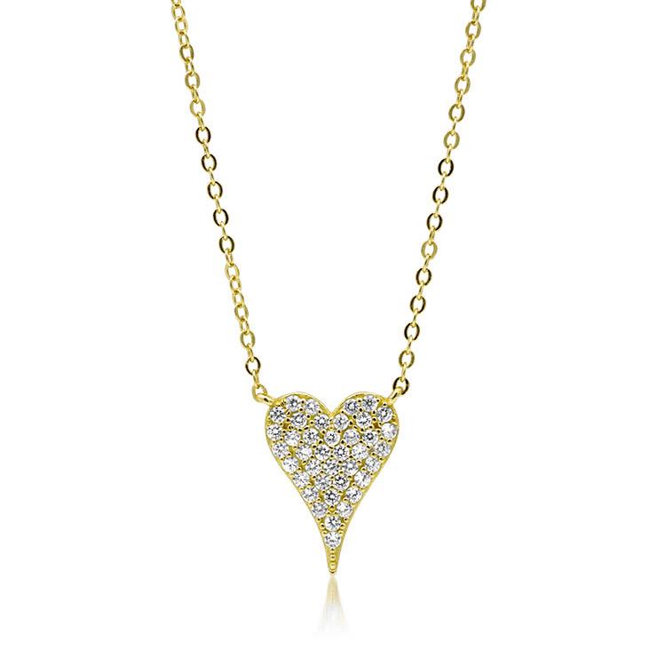 Diamond Pave Heart Necklace