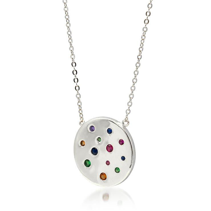 Gemstone Disc Necklace