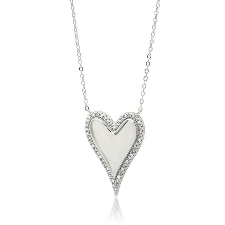 Diamond Halo Heart Necklace