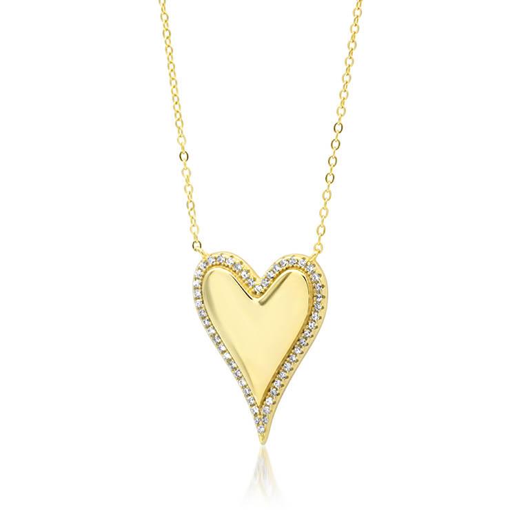 Diamond Halo Heart Necklace