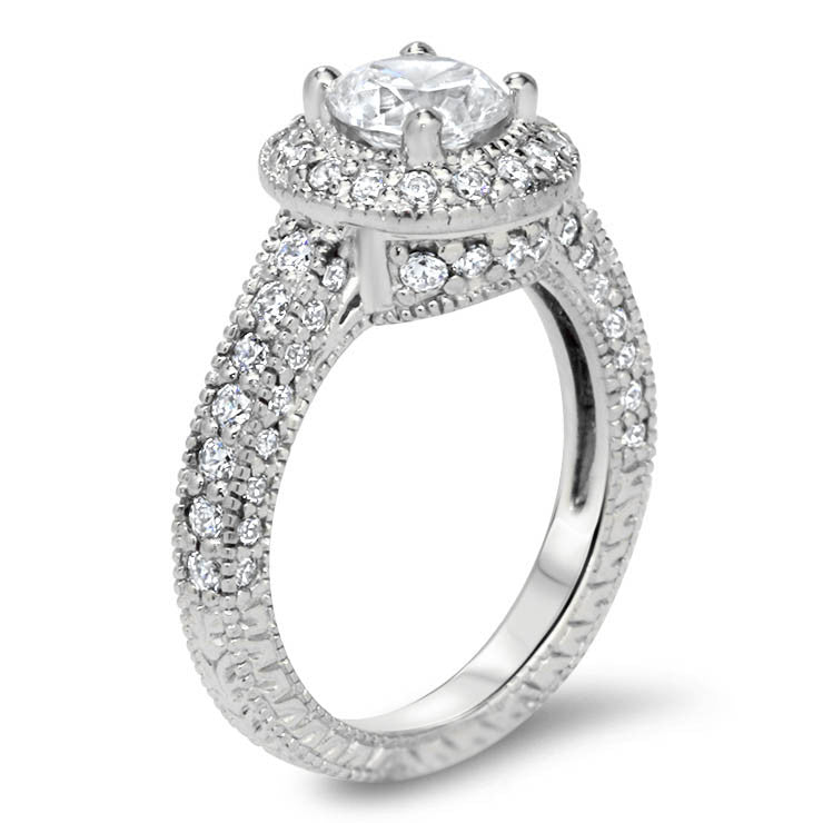 Vintage Style Moissanite Engagement Ring - Joy - Moissanite Rings
