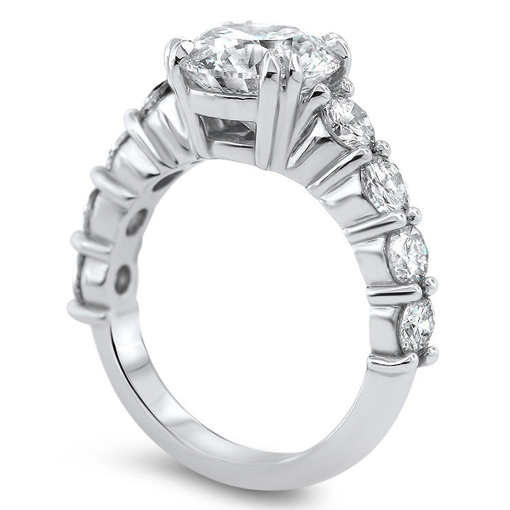 Diamond Engagement Ring Large Moissanite Setting - Phyllis - Moissanite Rings