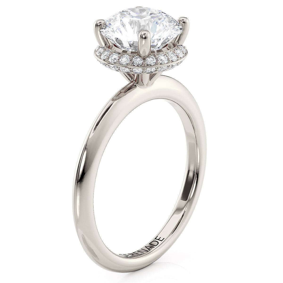round cushion cut engagement rings solitaire