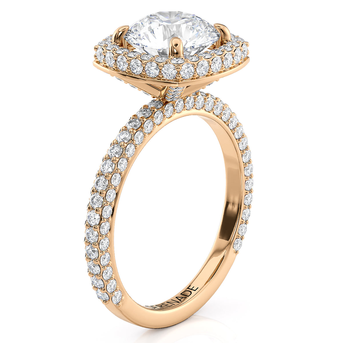 2 Carat Round Diamond Halo Engagement Ring - Chelsea