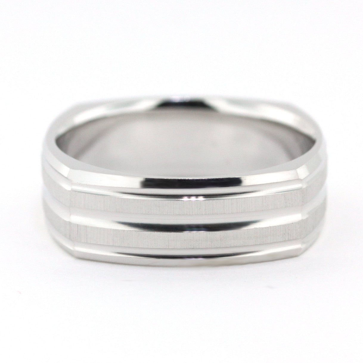 Men's Wedding Band - Andre - Moissanite Rings