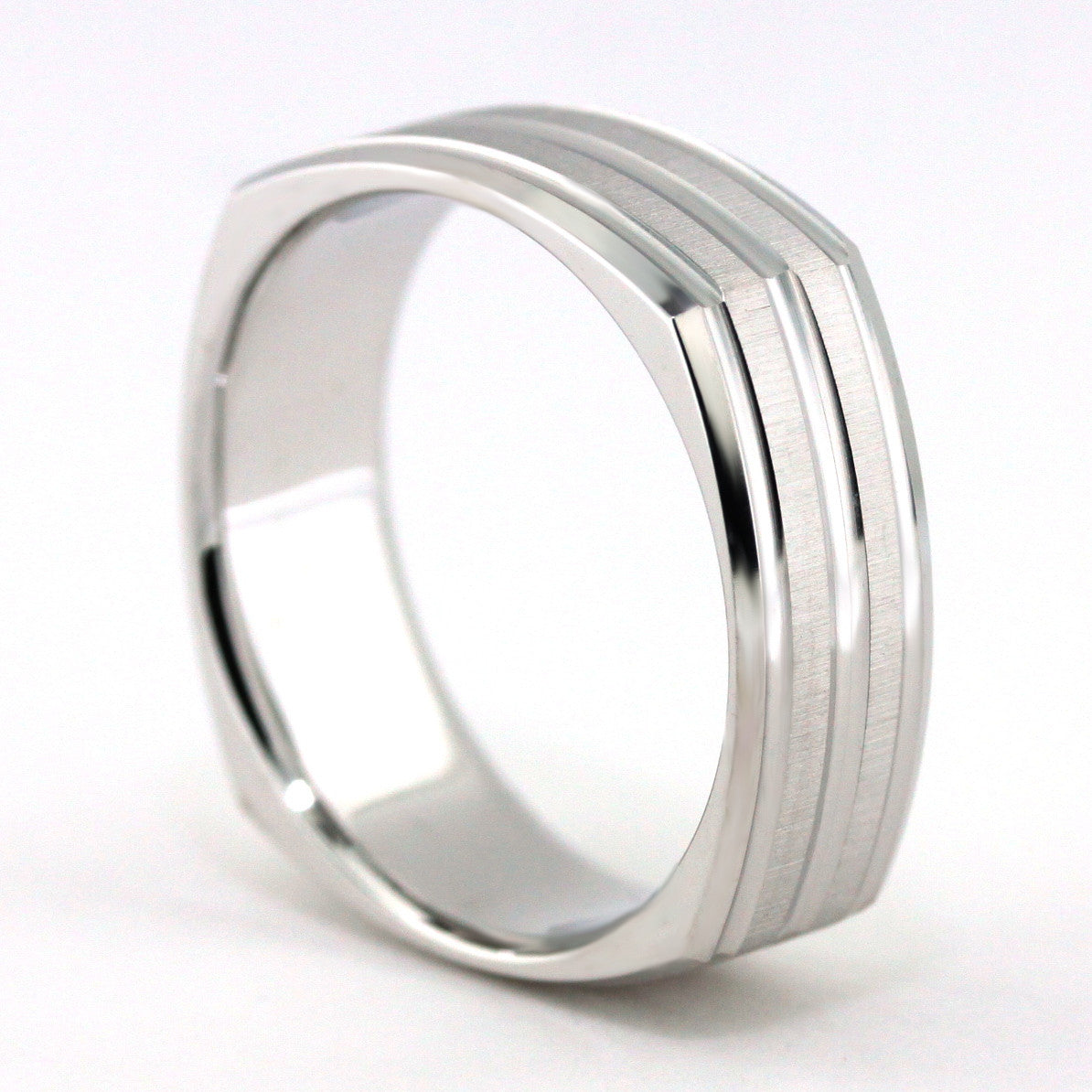 Men's Wedding Band - Andre - Moissanite Rings