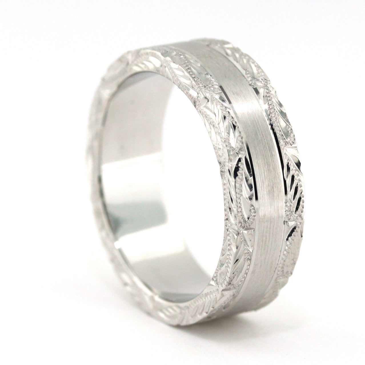 Men's Wedding Band - Love - Moissanite Rings