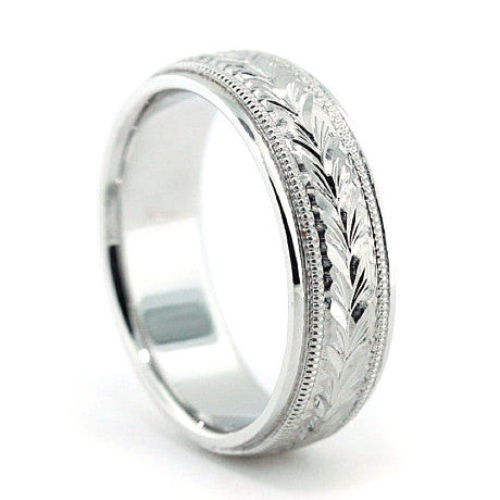 Men's Wedding Band - Oliver - Moissanite Rings