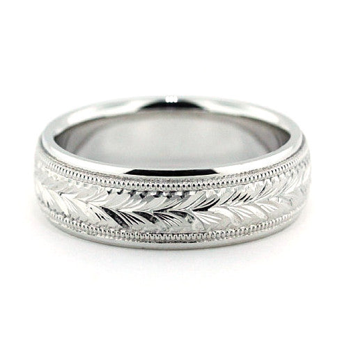 Men's Wedding Band - Oliver - Moissanite Rings