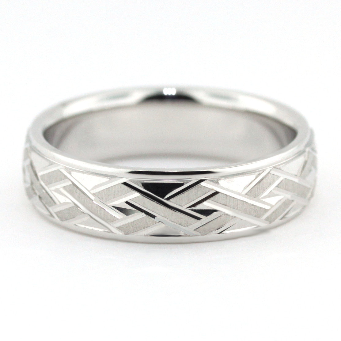 Men's Wedding Band - Zach - Moissanite Rings