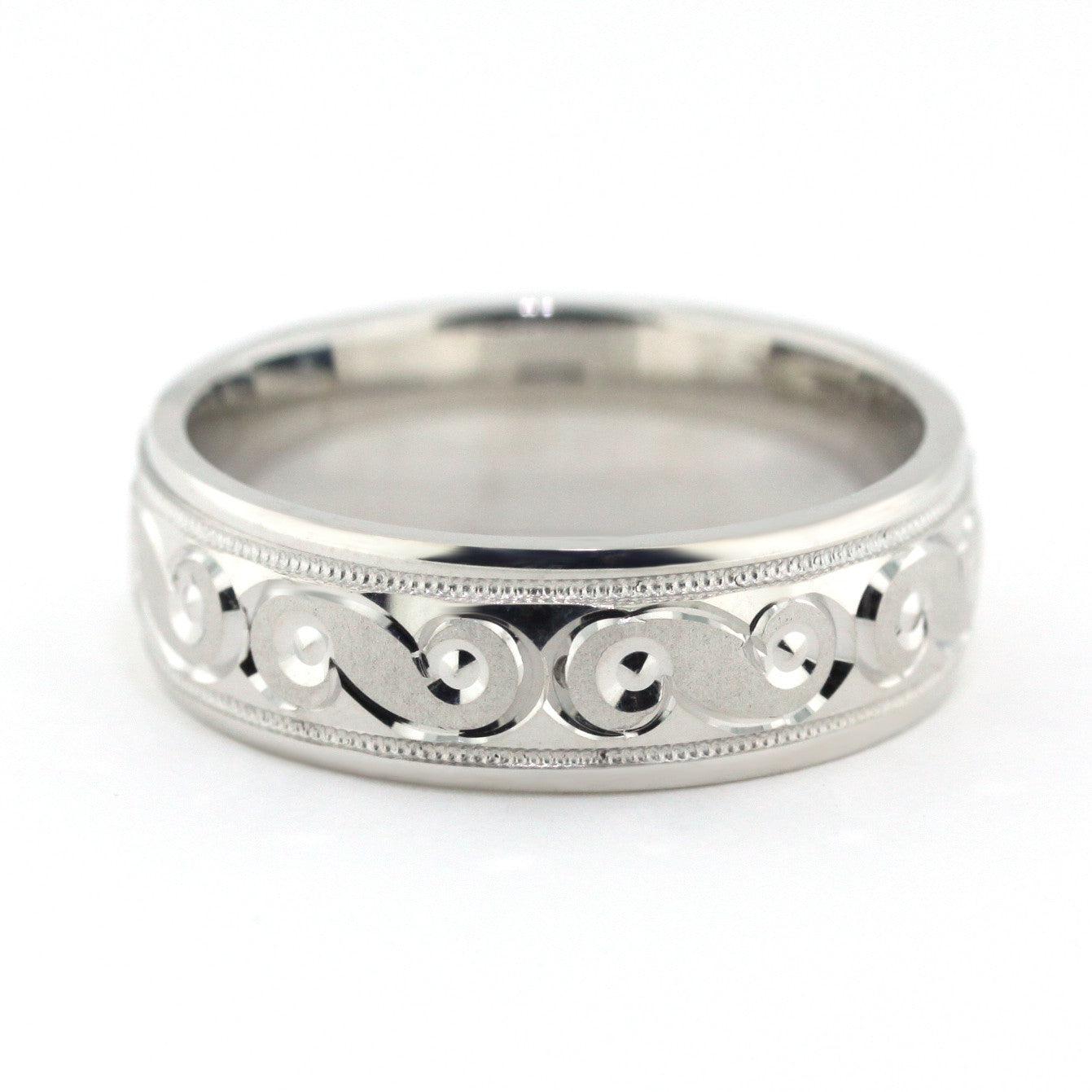 Men's Wedding Band - Stephen - Moissanite Rings