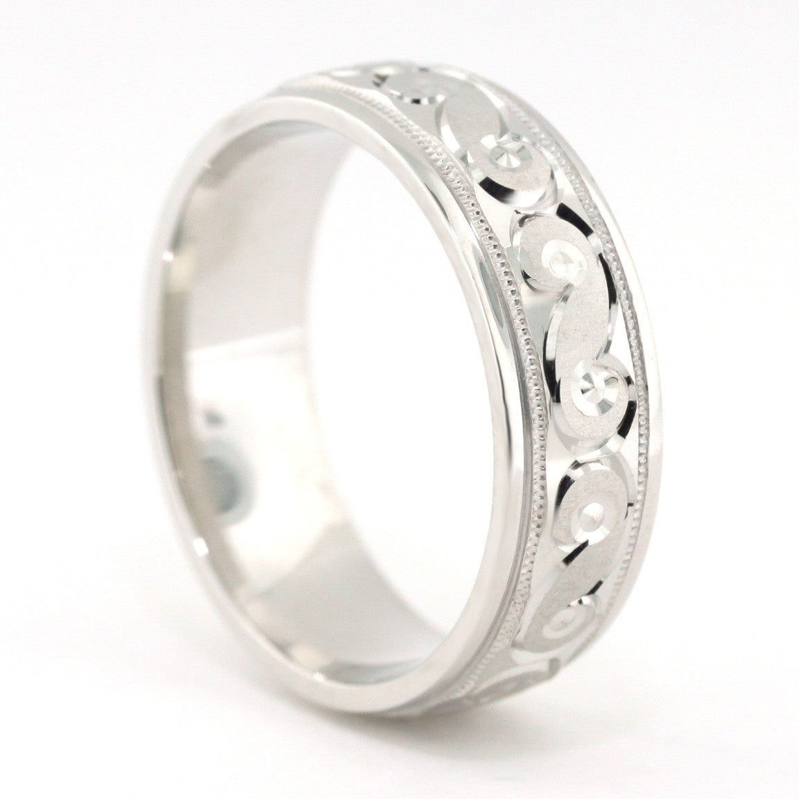 Men's Wedding Band - Stephen - Moissanite Rings