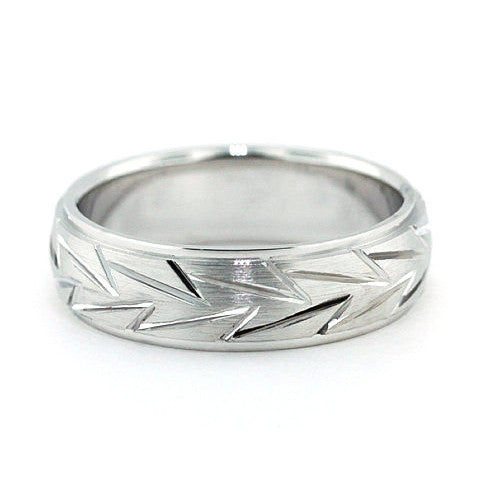 Men's Wedding Band - Striking - Moissanite Rings