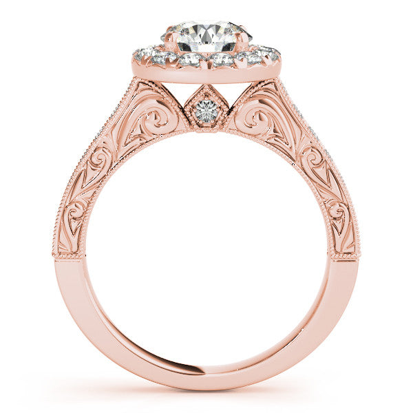 Wedding Set Moissanite Engagement Ring Diamond Setting - Tulip Kisses - Moissanite Rings