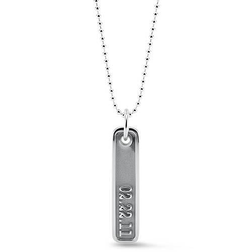 Thin Dog Tag Personalized Necklace