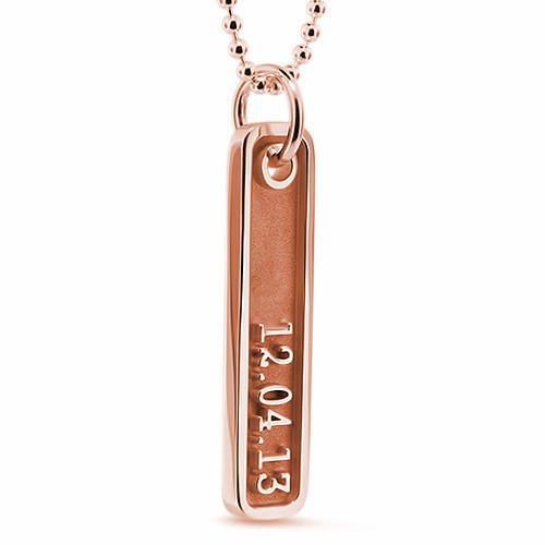 Thin Dog Tag Personalized Necklace
