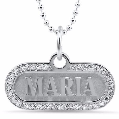 Personalized Name Diamond Necklace - Moissanite Rings