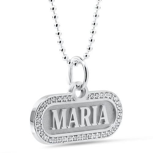 Personalized Name Diamond Necklace - Moissanite Rings