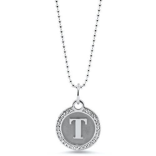 Personalized Initial Diamond Necklace - Moissanite Rings