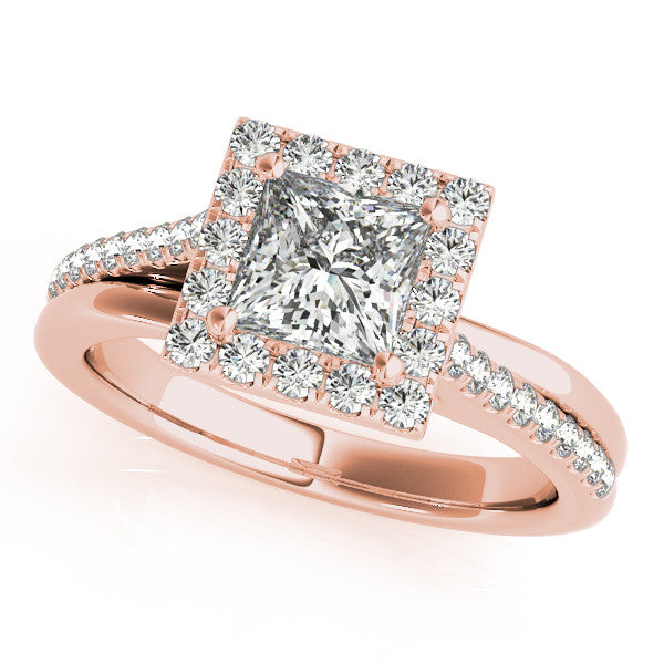 Princess Cut Moissanite Engagement Ring Diamond Setting - Emily - Moissanite Rings