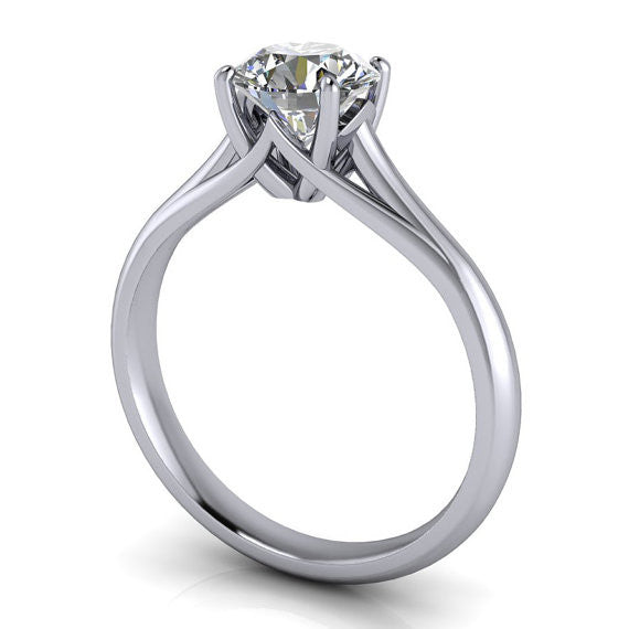 8 mm Solitaire Moissanite Engagement Ring Forever One - Giselle - Moissanite Rings