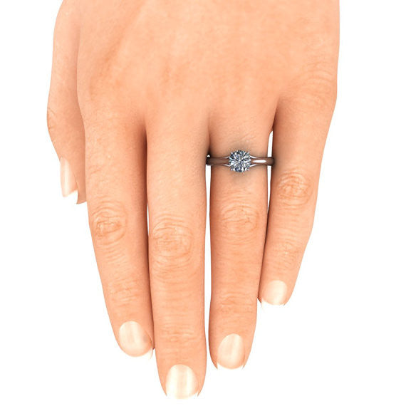 Solitaire Moissanite Engagement Ring Forever One - Giselle 7mm - Moissanite Rings
