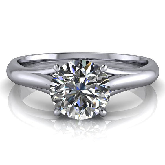 8 mm Solitaire Moissanite Engagement Ring Forever One - Giselle - Moissanite Rings