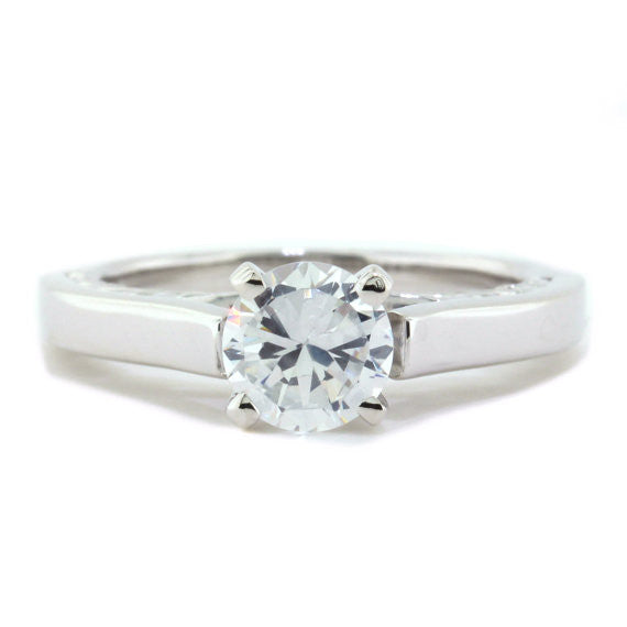 Solitaire Moissanite Engagement Ring - Charlie - Moissanite Rings