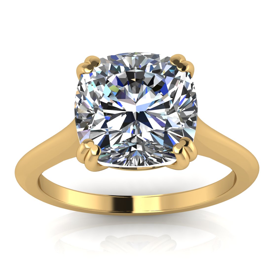 Cushion Cut Moissanite Engagement Ring - Kumi - Moissanite Rings