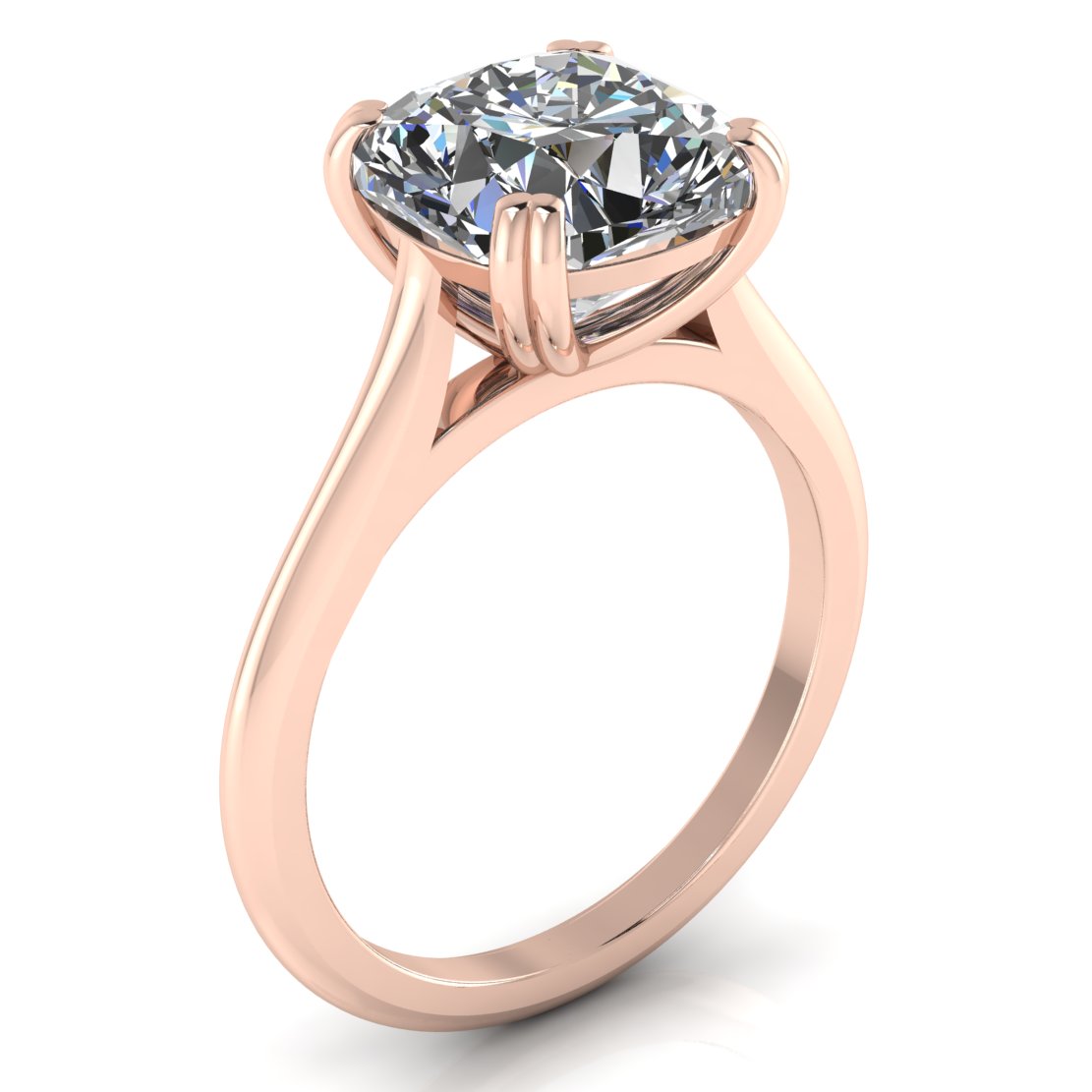 Cushion Cut Moissanite Engagement Ring - Kumi - Moissanite Rings