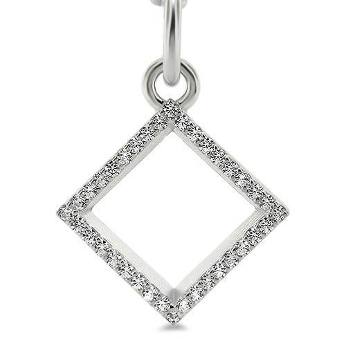 Geometric Diamond Necklace - Moissanite Rings