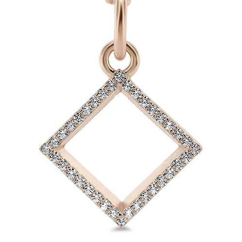 Geometric Diamond Necklace - Moissanite Rings