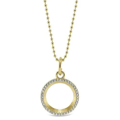 Circle of Diamonds Pendant and Chain - Moissanite Rings