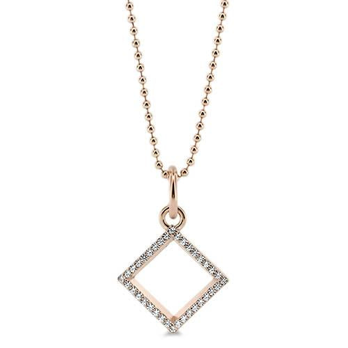 Geometric Diamond Necklace - Moissanite Rings