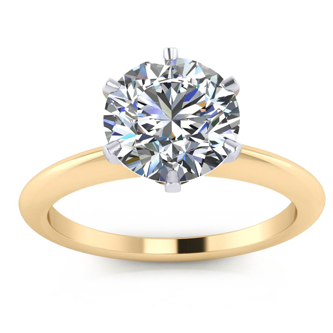 2 Ct. Knife Edge Solitaire Engagement Ring - Tiff - Moissanite Rings