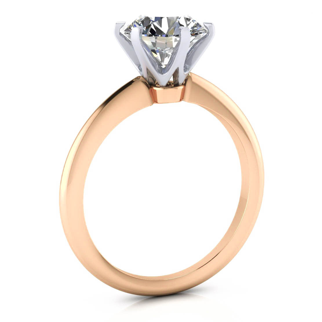 2 Ct. Knife Edge Solitaire Engagement Ring - Tiff - Moissanite Rings