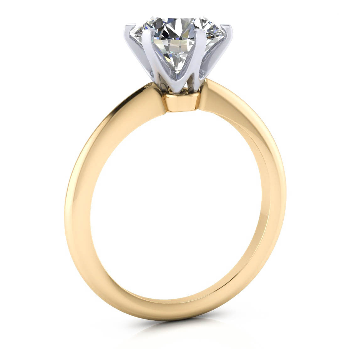 2 Ct. Knife Edge Solitaire Engagement Ring - Tiff - Moissanite Rings